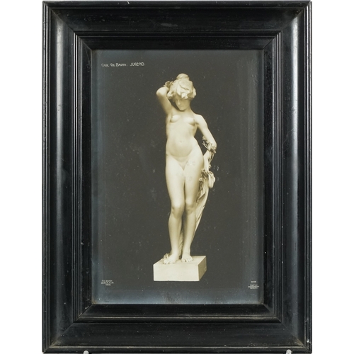 2319 - A pair of M. McLove & Co. black and white photographic prints of famous sculptures including Herzig ... 