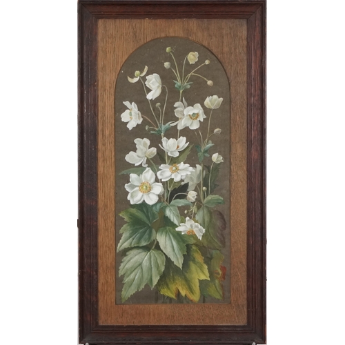 2277 - A. Harrison - Two still life studies of flowers, 20th century British school watercolours on paper, ... 