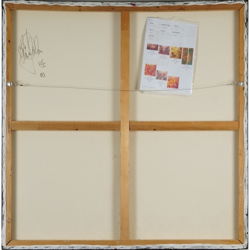 2239 - Lee Tyler - Liquid, Modern British school mixed media on box framed canvas, 99cm x 99cm.