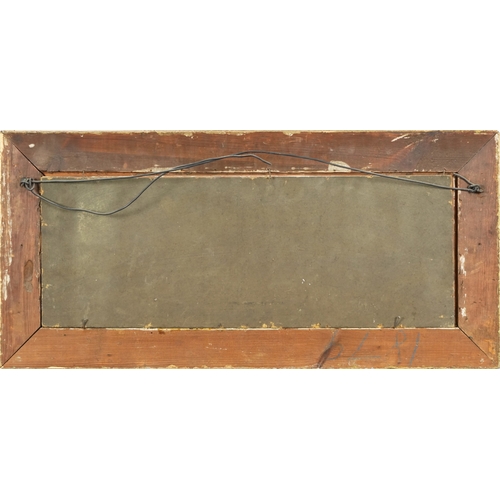 2240 - Two rural landscapes including a winter scene, oils on board, one signed F Wallace, one glazed, each... 