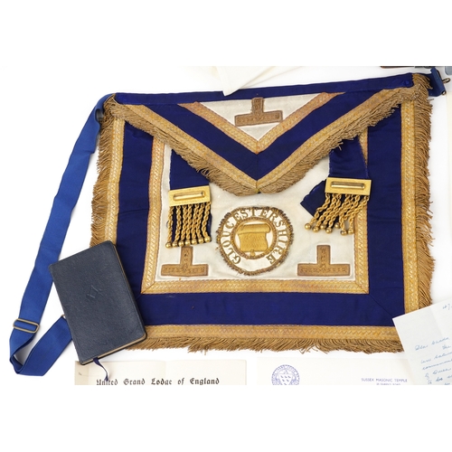 1347 - A silver masonic medal dated 1897 to commemorate the diamond jubilee of Queen Victoria, cased, toget... 