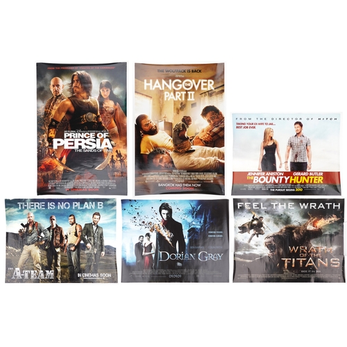 1312 - Six film release posters, comprising Hangover Part 2, A Team, Dorian Grey, The Bounty Hunter, Wrath ... 