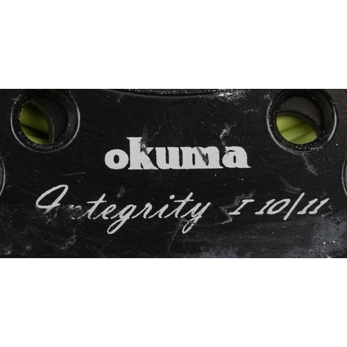 1375 - Vintage and later salmon fly fishing rods, reels and accessories including a tin of flies, Okuma 10/... 