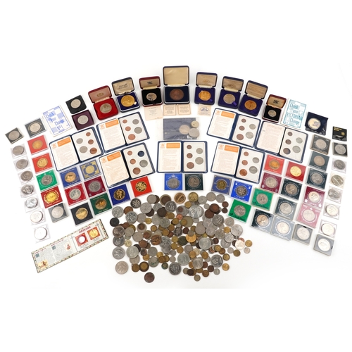 1174 - A large quantity of mainly British 19th century and later coinage including 1953 Coronation crowns, ... 