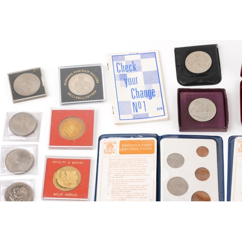 1174 - A large quantity of mainly British 19th century and later coinage including 1953 Coronation crowns, ... 