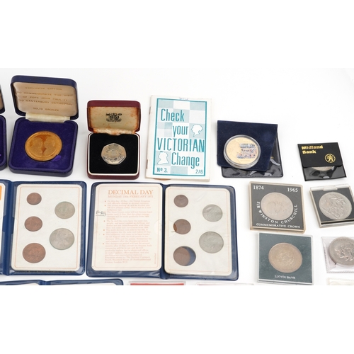 1174 - A large quantity of mainly British 19th century and later coinage including 1953 Coronation crowns, ... 