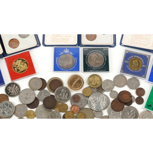 1174 - A large quantity of mainly British 19th century and later coinage including 1953 Coronation crowns, ... 