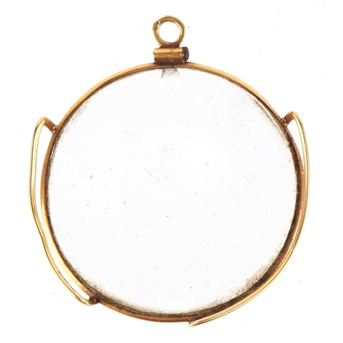 300 - An antique French 18K gold monocle, 4.5cm high, 7.3g.