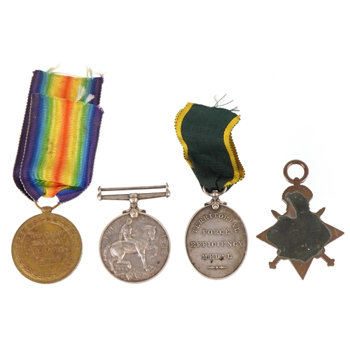2657 - A British military World War I medal group including Territorial medal awarded to 240033 CPL.J.J.CLA... 