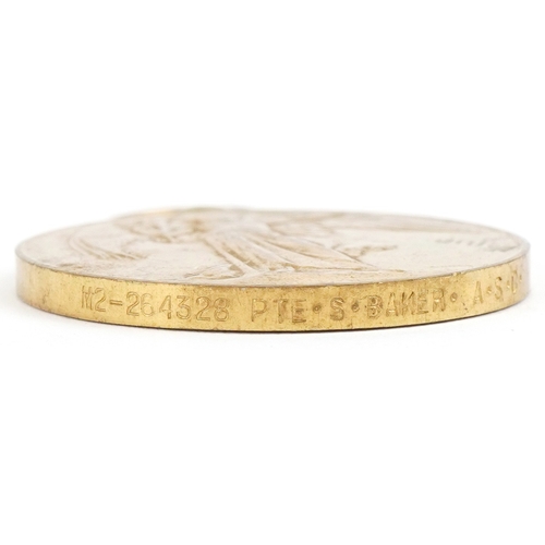 2655 - A British military World War I medal pair and related paperwork awarded to M2-2364328 PTE.S.BAKER.A.... 