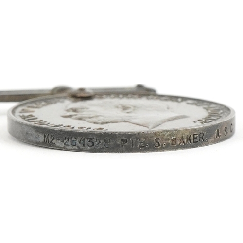 2655 - A British military World War I medal pair and related paperwork awarded to M2-2364328 PTE.S.BAKER.A.... 