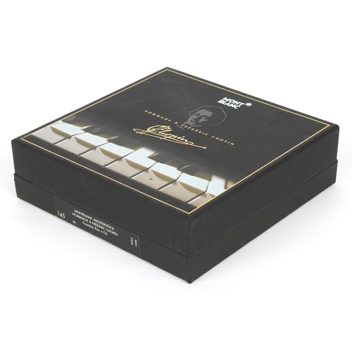 57 - Montblanc Meisterstück, Homage á Frédéric Chopin, a 14ct gold nibbed fountain pen together with a CD... 