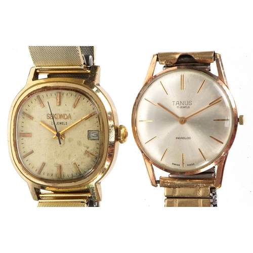 3529 - Two vintage gentlemen's wristwatches comprising Sekonda and Tanus.