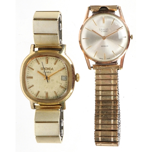 3529 - Two vintage gentlemen's wristwatches comprising Sekonda and Tanus.