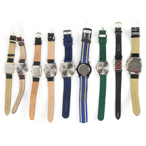 3511 - Nine vintage and later wristwatches including Sekonda and Calcio.