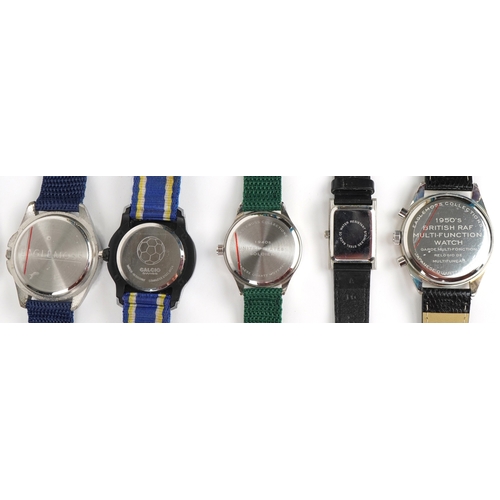 3511 - Nine vintage and later wristwatches including Sekonda and Calcio.