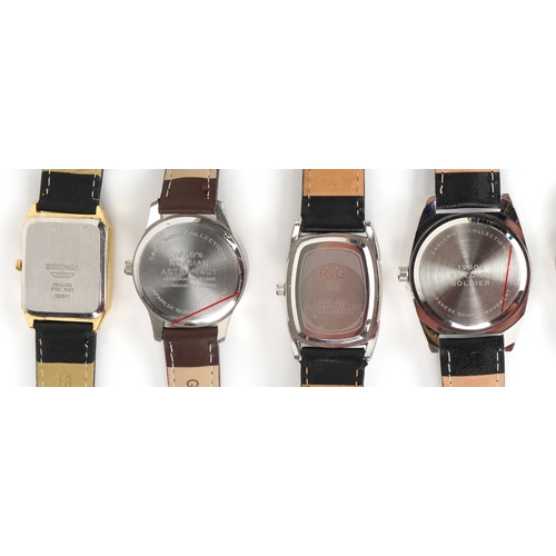 3511 - Nine vintage and later wristwatches including Sekonda and Calcio.