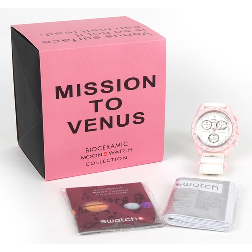 3532 - **WITHDRAWN** Omega by Swatch, a Mission to Venus from the Bio Ceramic MoonSwatch Collection with bo... 
