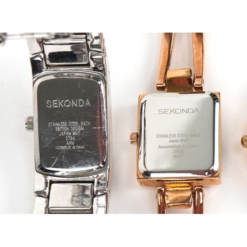 3541 - Six vintage and later ladies wristwatches including Seksy, Sekonda and Accurist.