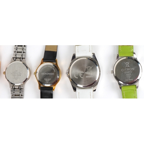3541 - Six vintage and later ladies wristwatches including Seksy, Sekonda and Accurist.