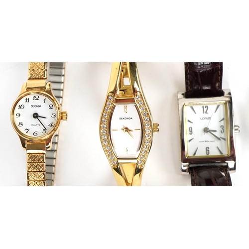 3510 - Seven vintage and later wristwatches including Elie Beaumont, Lorus, Sekonda and Limit.