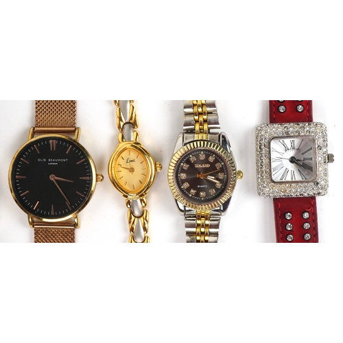 3510 - Seven vintage and later wristwatches including Elie Beaumont, Lorus, Sekonda and Limit.