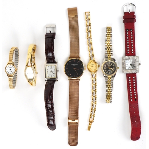 3510 - Seven vintage and later wristwatches including Elie Beaumont, Lorus, Sekonda and Limit.