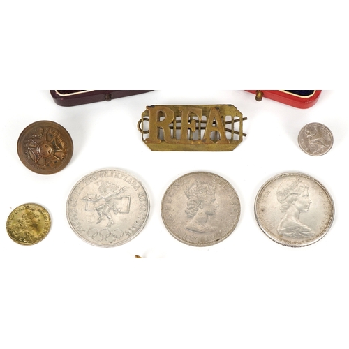 1172 - A collection of antique and later world coins and medallions, some silver, including Chinese coins, ... 