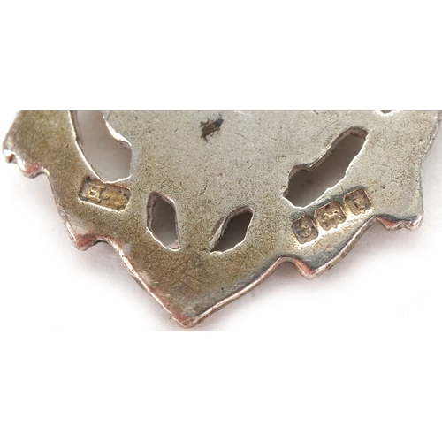 1350 - Two 1930s/40s silver sports jewels for cycling and motorcycling, 3.5cm high, total 13.2g.