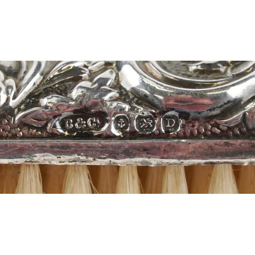 3654 - Victorian and later silver mounted dressing table vanity items including cut glass jars and brushes,... 