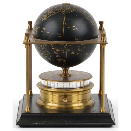 315 - A Franklin Mint Royal Geographical Society world clock, 28cm high, with box.