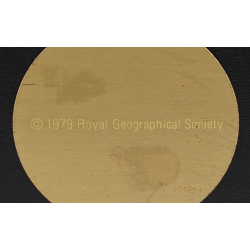 315 - A Franklin Mint Royal Geographical Society world clock, 28cm high, with box.