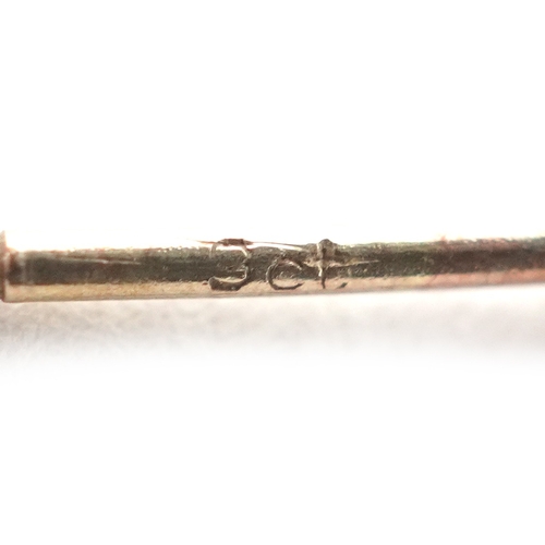 3089 - Two pairs of 9ct gold earrings comprising a pair of paste horseshoe design screw back earrings and a... 