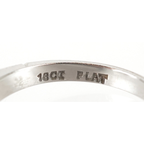 3088 - An 18ct white gold and platinum solitaire ring, the diamond approximately 0.26 carat, size L, 3.2g.