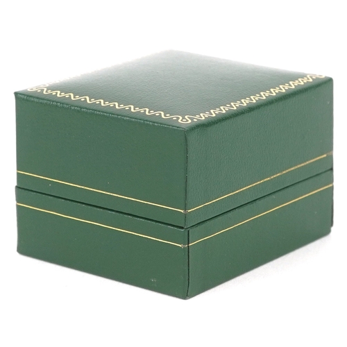 3206 - A 9K gold emerald and diamond cluster pendant on a 9K gold necklace, total diamond weight 0.19 carat... 