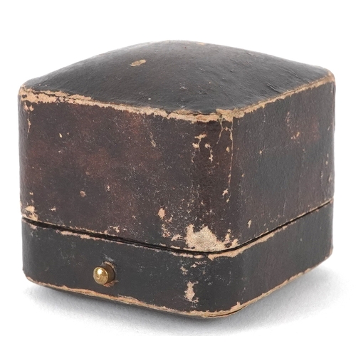 3001 - An 18ct gold and platinum rose cut diamond solitaire ring, the diamond approximately 6.31mm x 5.20mm... 