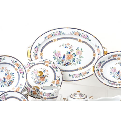 675 - An extensive Narumi Japanese dinner/tea service including fruit bowl, dinner plates, meat platters a... 