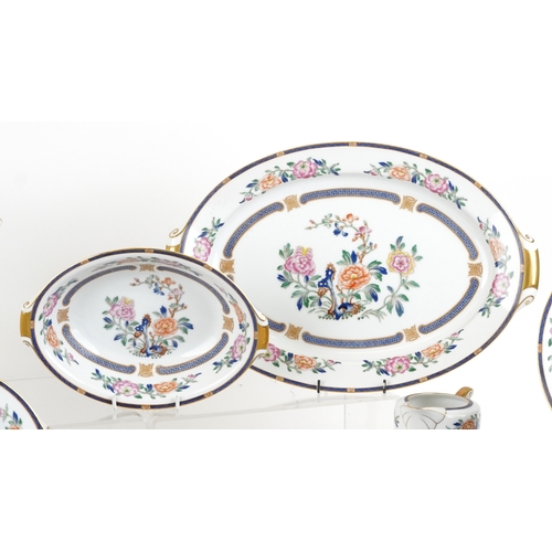 675 - An extensive Narumi Japanese dinner/tea service including fruit bowl, dinner plates, meat platters a... 