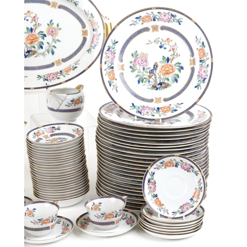 675 - An extensive Narumi Japanese dinner/tea service including fruit bowl, dinner plates, meat platters a... 