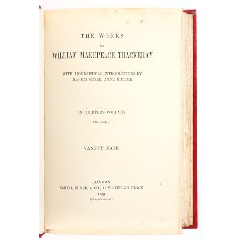 1399 - Thackeray, William. - The Works of William Makepeace Thackeray in thirteen volumes, published by Smi... 