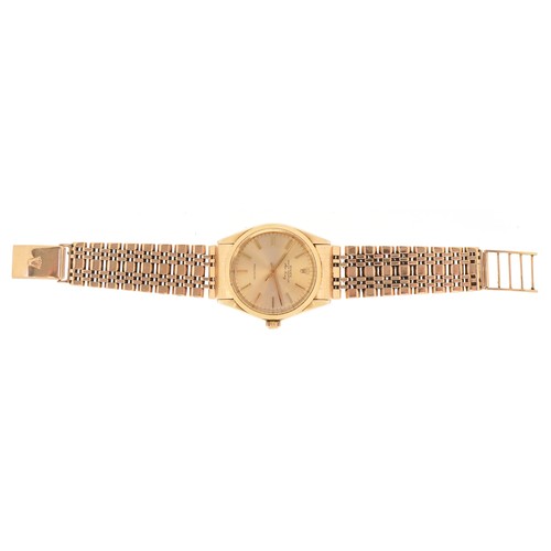 3008 - Rolex, a gentlemen's 14K gold cased Rolex Air King Oyster perpetual wristwatch with 9ct gold Rolex s... 