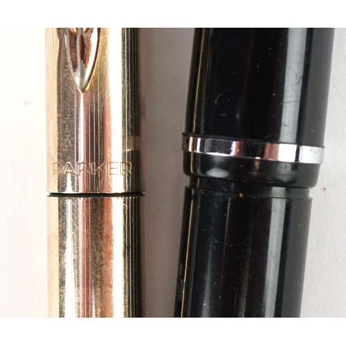 1448 - Vintage ballpoint pens and propelling pencils including an engine turned silver example and Parker b... 