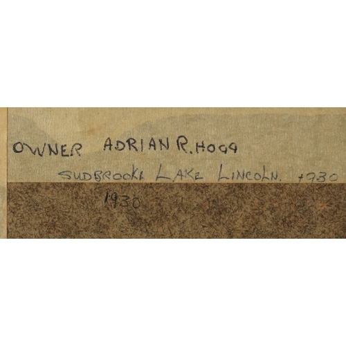 2487 - S. Bullock - Lincoln from Severn Bank, early 20th century British school watercolour on paper, signe... 