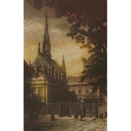 2477 - A pair of 19th century hand coloured engravings, street scenes, each indistinctly signed, frame and ... 