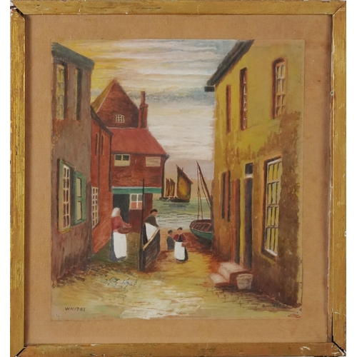 2478 - S. Huggett - Whitby, 20th century British school pastels on paper, signed, framed and glazed, 27cm x... 