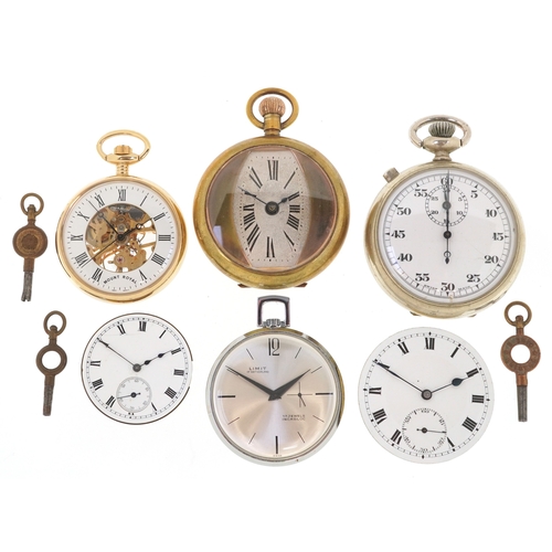 3561 - Antique and later pocket watches, pocket watch movements and a military interest stopwatch.