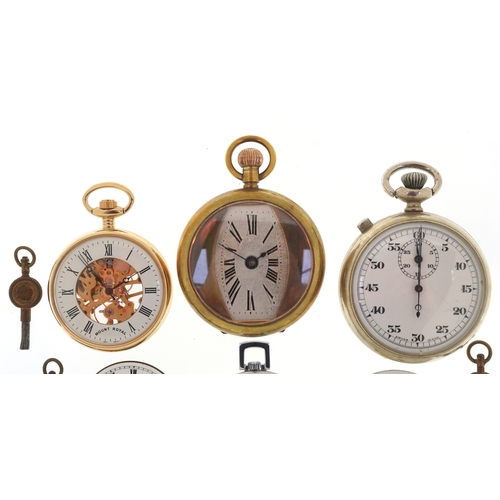 3561 - Antique and later pocket watches, pocket watch movements and a military interest stopwatch.