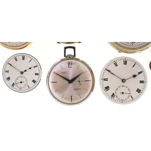 3561 - Antique and later pocket watches, pocket watch movements and a military interest stopwatch.