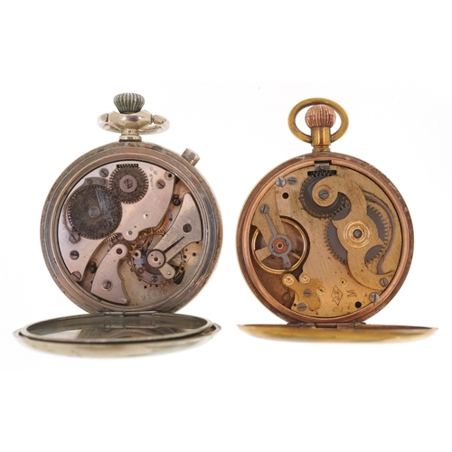 3561 - Antique and later pocket watches, pocket watch movements and a military interest stopwatch.
