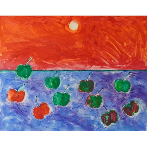 2251 - John D Edwards - Apple Regatta III, Modern British school watercolour on paper, signed and dated, fr... 